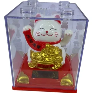 Gato Chino Brazo Móvil De La Fortuna 9cm + Pila Colores