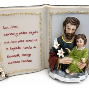 Figura Artesana José Y Niño Jesús Mide 12.5x20cm