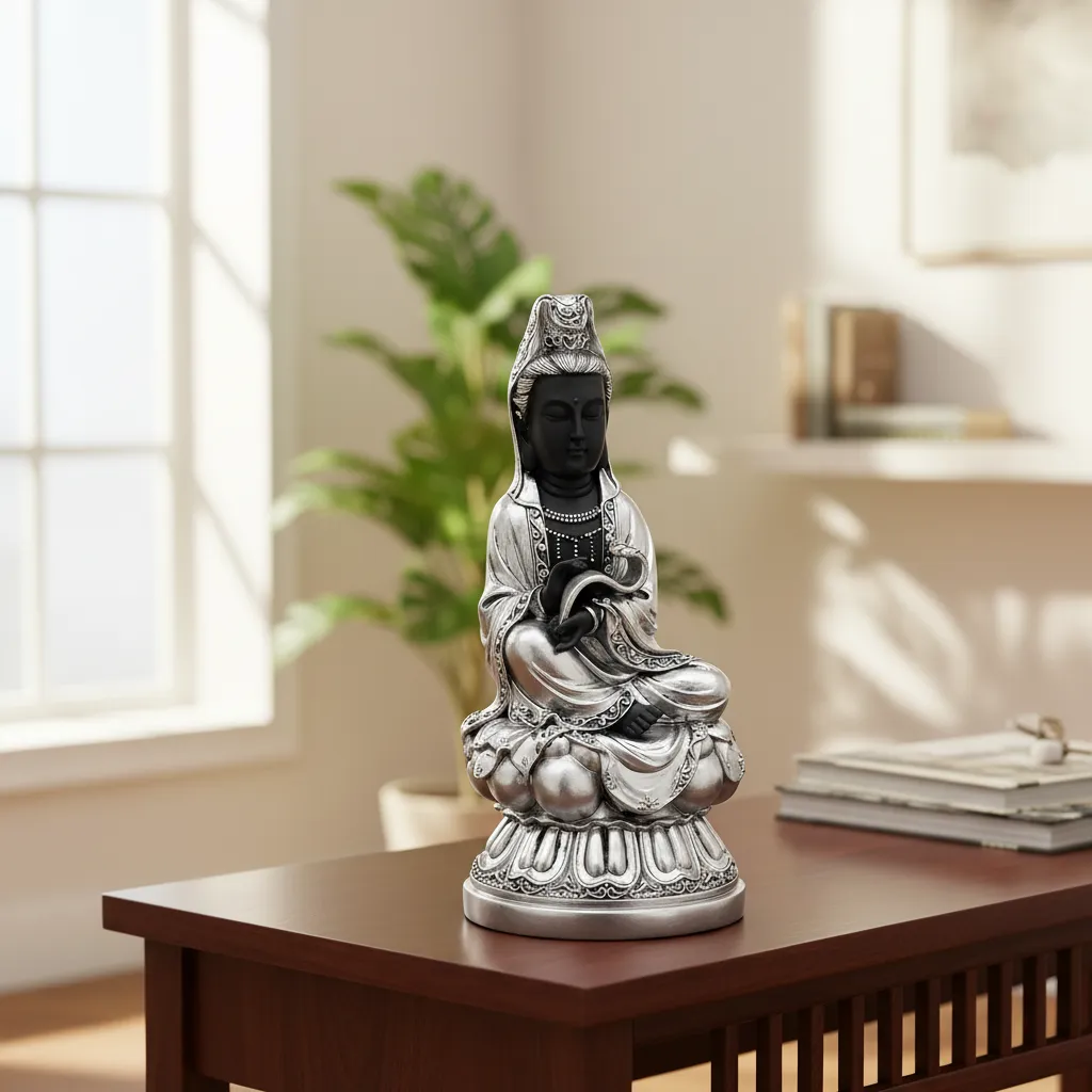 Figura Decorativa Hindu Kuan Yin En Polyresina