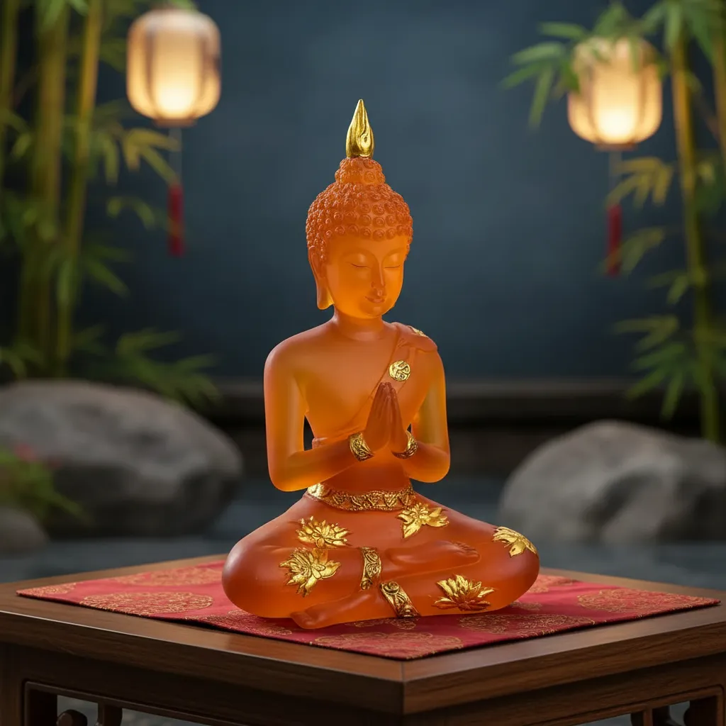 Figura Decorativa Buda Fluor Mide 16.5x11cm
