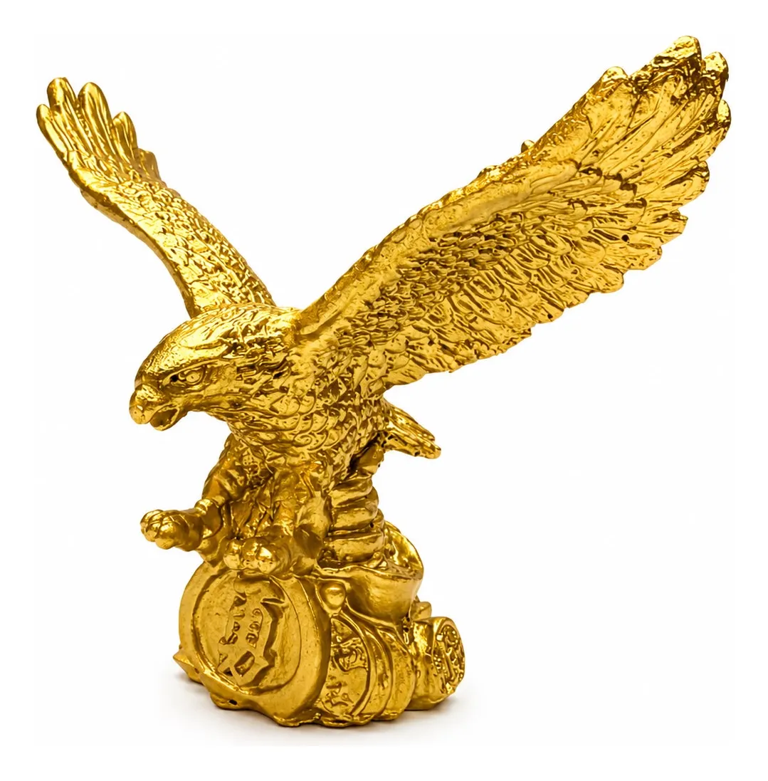 Aguila De La Abundancia Dorada Mide 10x4cm Cod:cc-26