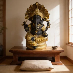 Ganesha Oscura Polyresina 18 Cms