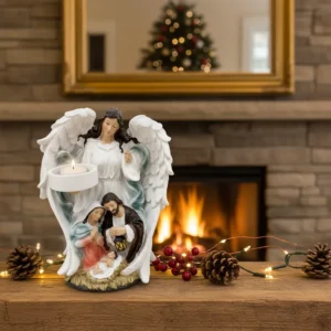 Porta Vela Sagrada Familia Mide 19.5x15.5cm Cod:rf31351 Blanco