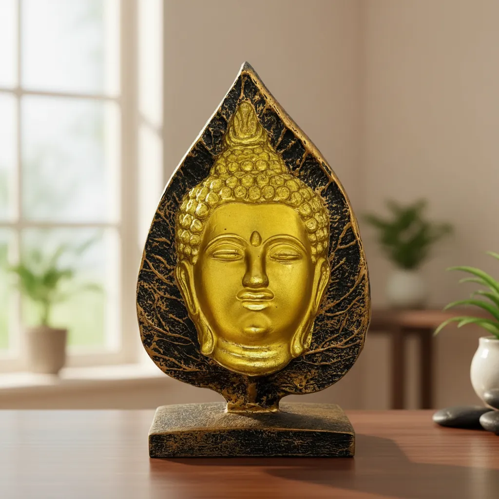 Figura Decorativa Espejo Buda Colores Mide 16x10cm