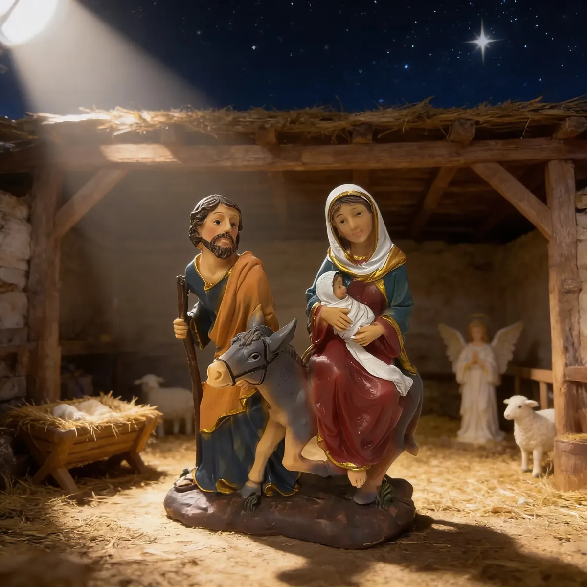 Familia De Jesús Polyresina Mide 19x15.5cm Cod 8624