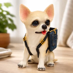 Figura Decorativa Perrito De Resina Mide 15x10cm