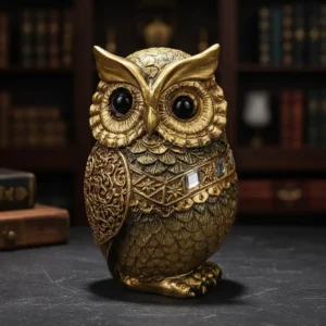Figura Decorativa Buho En Polyresina Mide 9cm