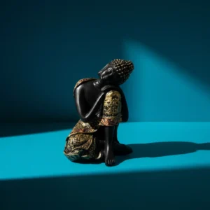 Buda Durmiente Color Negro Mide 7.5x5cm Cod:05747