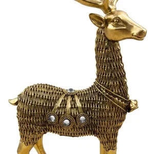 Figura Decorativa Ciervo Dorado Mide :33x19.5cm Cod:rs66881 Dorado oscuro