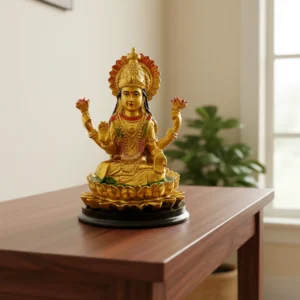 Figura Decorativa Hindu Lakshmi Mide 11.5x7.5cm Amarillo