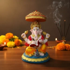 Ganesha En Polyresina 15 Cms Color Blanco Blanco