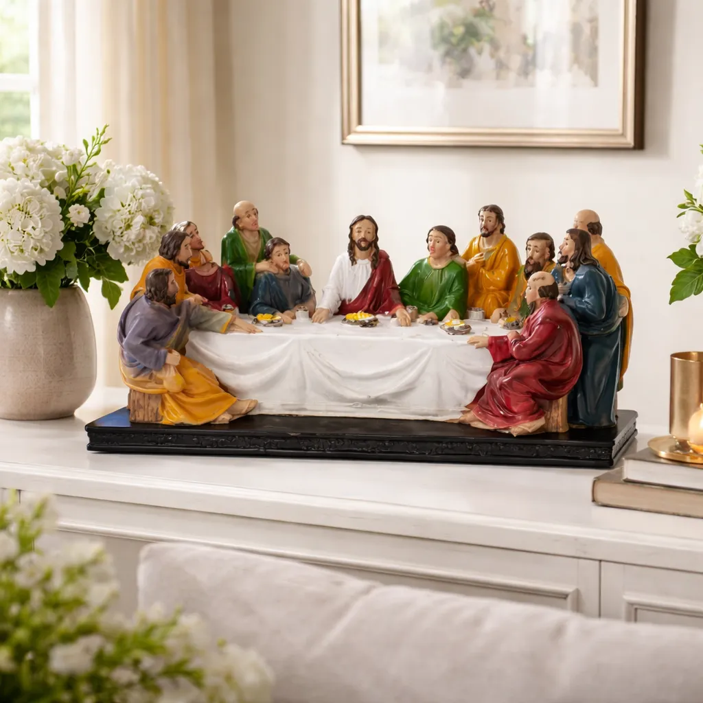 Escultura Ultima Cena De Jesús Mide 20.5x10cm Cod:08625