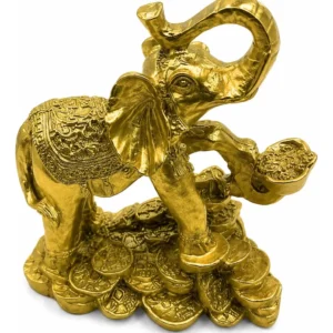 Elefante Abundancia Mide 9x8cm Cod:srd12-29 Dorado Dorado