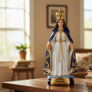 Figura Decorativa Virgen De Lo Vasquez Mide 13x6.5cm Azul