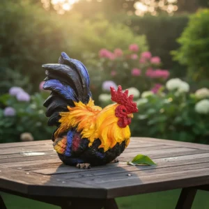 Estatua De Gallo De Jardin En Resina