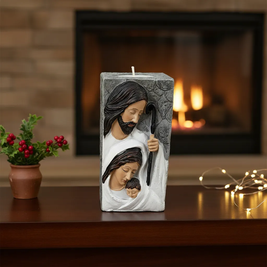 Porta Velas Sagrada Familia Mide 12x6x6.5cm Cod:rf31350