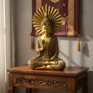 Estatua Buda Dorado Mide 31.5x21cm
