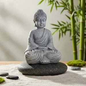 Buda Polyresina 22x15 Cms C18a16 Gris