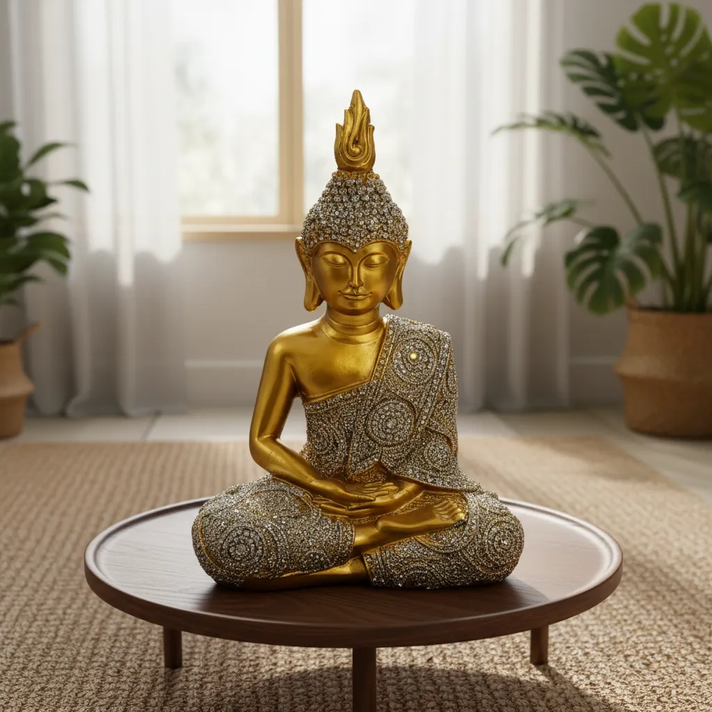 Figura Decorativa Buda Meditacion Mide 15x10cm