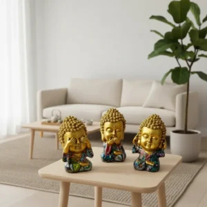 Los Tres Monos Sabios En Forma De Buda Ciego Sordo Y Mudo