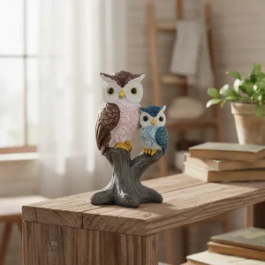 Figura Decorativa Buho Mide 12x6.5cm Cod:08830