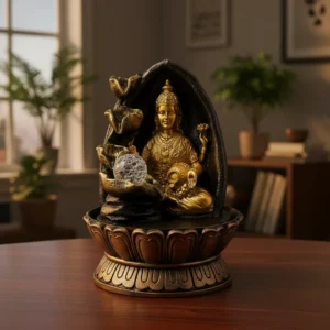 Fuente De Agua Figura Diosa Hindu Lakshmi M 26x14cm Cod:7128
