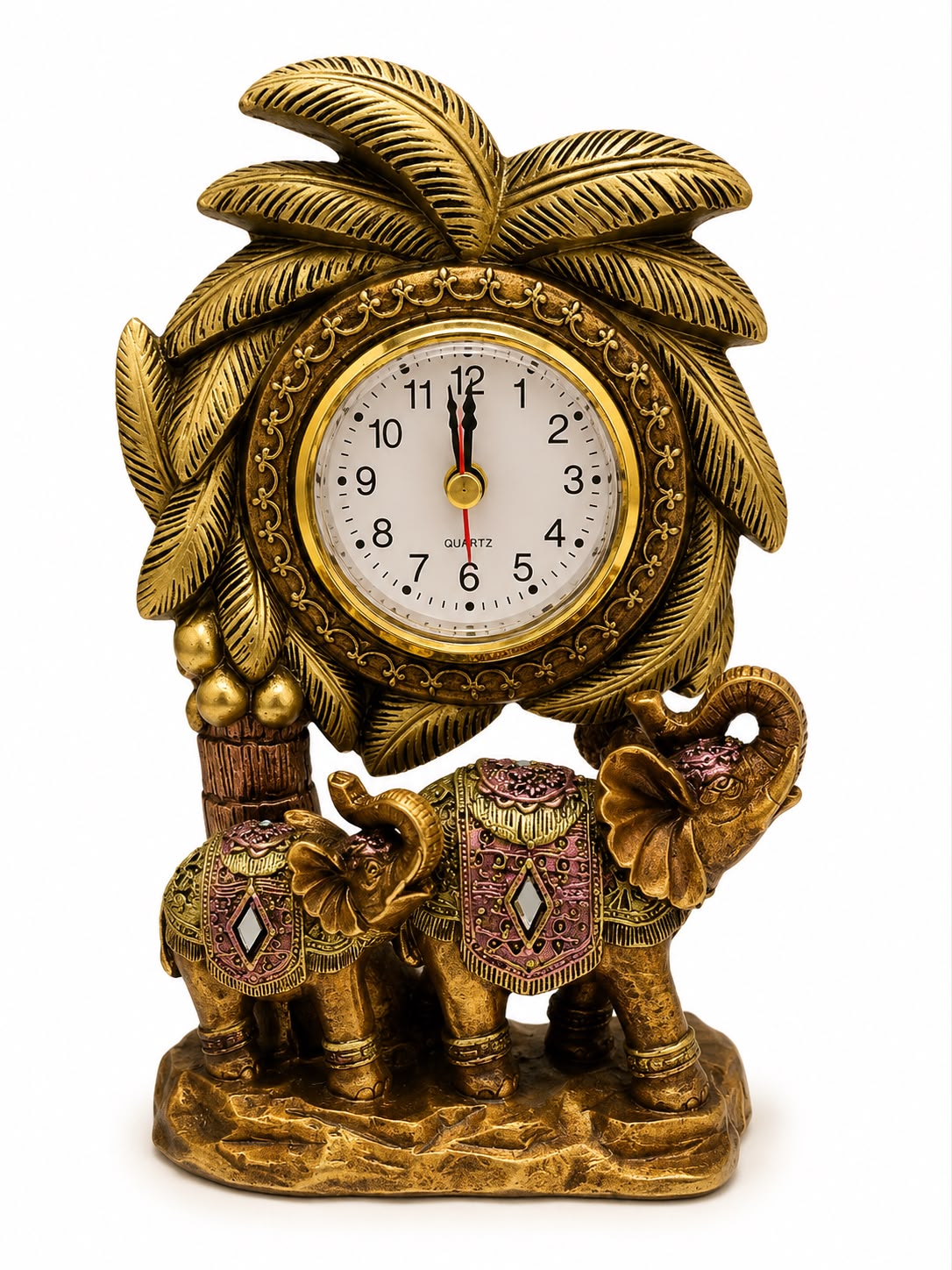 RELOJ ELEFANTE DOBLE 18X12CM