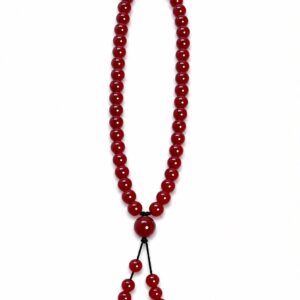 CODIGO  SAGRADO CUARZO NATURAL JADE ROJO 8MM - 45 CUENTAS