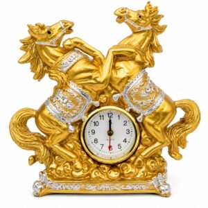 RELOJ DOS CABALLOS 16X17CM