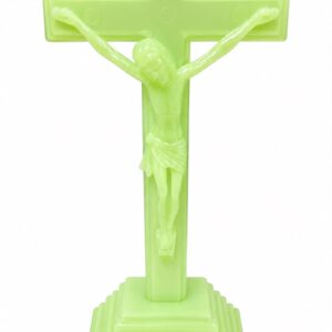 figura decorativa fluorescente Jesús crucificado - 21x8.5cm