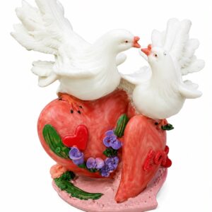 FIGURA DECORATIVA PALOMAS - 14X12CM