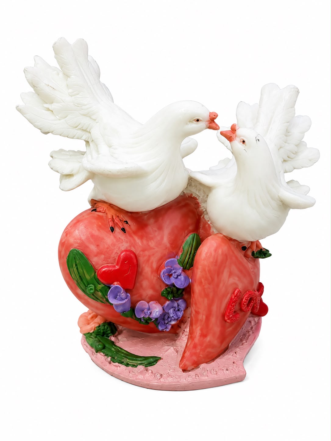 FIGURA DECORATIVA PALOMAS - 14X12CM