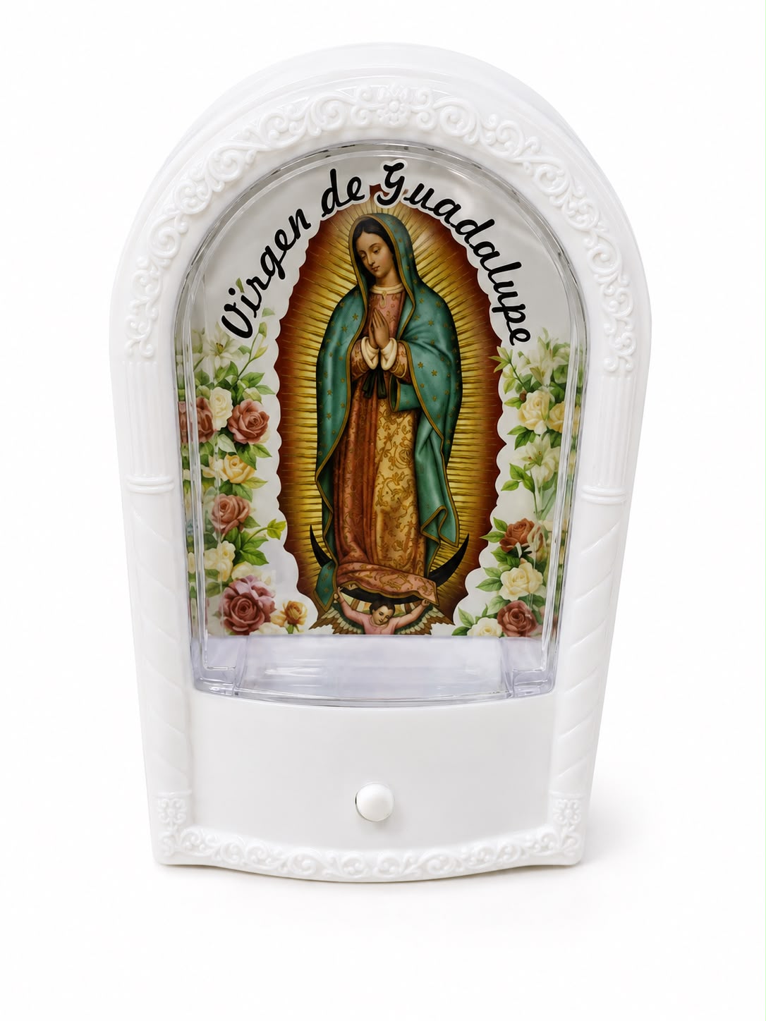 LAMPARA LED DECORATIVA - VIRGEN DE GUADALUPE - 15X9X3CM