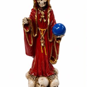 ESTATUA SAN MUERTE ROJO - 28X8CM
