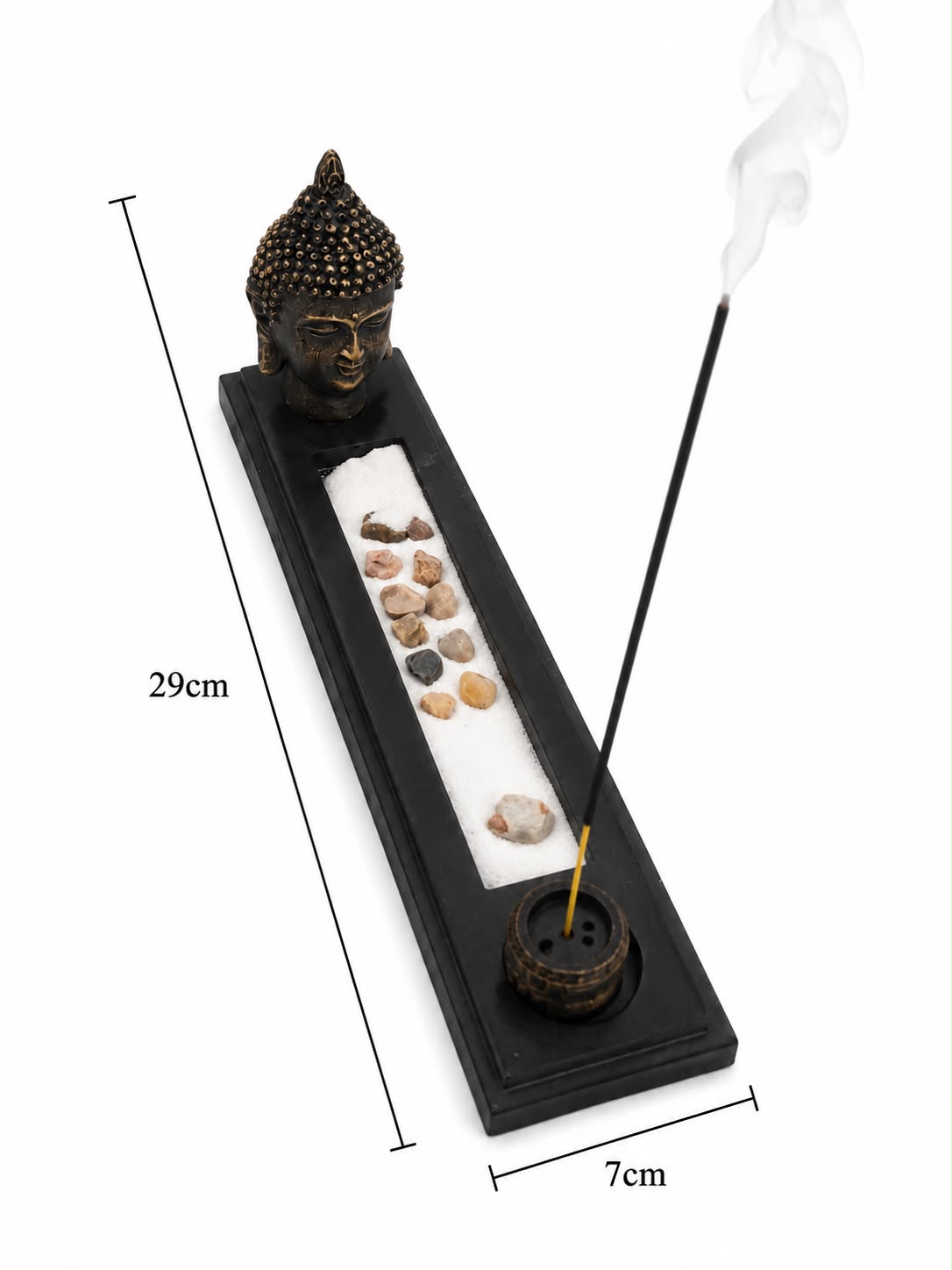 PORTA INCIENSO ESTILO ZEN CON CABEZA DE BUDA