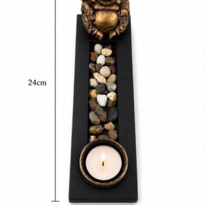 PORTA VELA ESTILO ZEN CON FIGURA DE BUDA