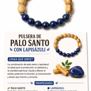 PULSERA LAPISAZULI CON PALO SANTO