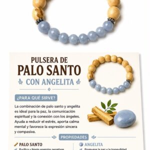 PULSERA PALO SANTO CON ANGELITA