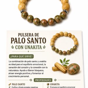 PULSERA DE PALO SANTO CON UNAKITA