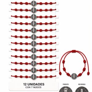 PULSERA HILO COLOMBIANO 7 NUDOS BENITO PACK DE 12 UNIDADES