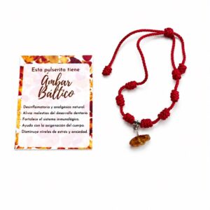 PULSERA AMBAR COLOMBIANO 7 NUDOS - PACK DE 12 UNIDADES