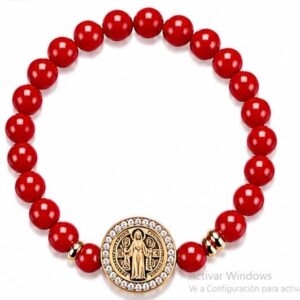 PULSERA JADE ROJO 6MM