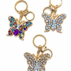LLAVERO MARIPOSA 9 X 5.8 CM PACK 3 UNIDADES