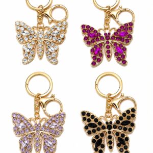 LLAVERO MARIPOSA 9.8 X 5.5 CM- PACK DE 4 UNIDADES