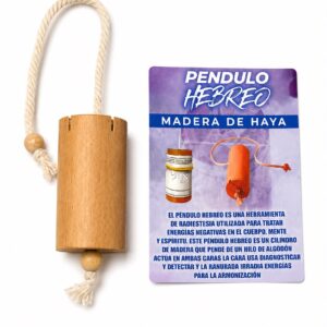 PENDULO HEBREO MADERA HAYA 5.5X3CM