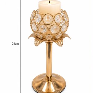 CANDELABRO DORADO 24X10CM