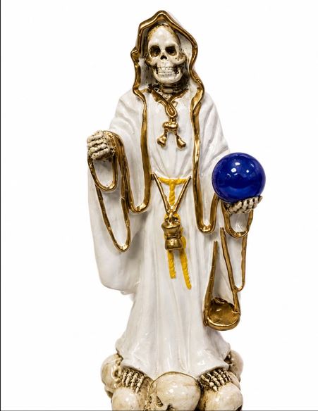 ESTATUA SANTA MUERTE BLANCO - 28X8CM
