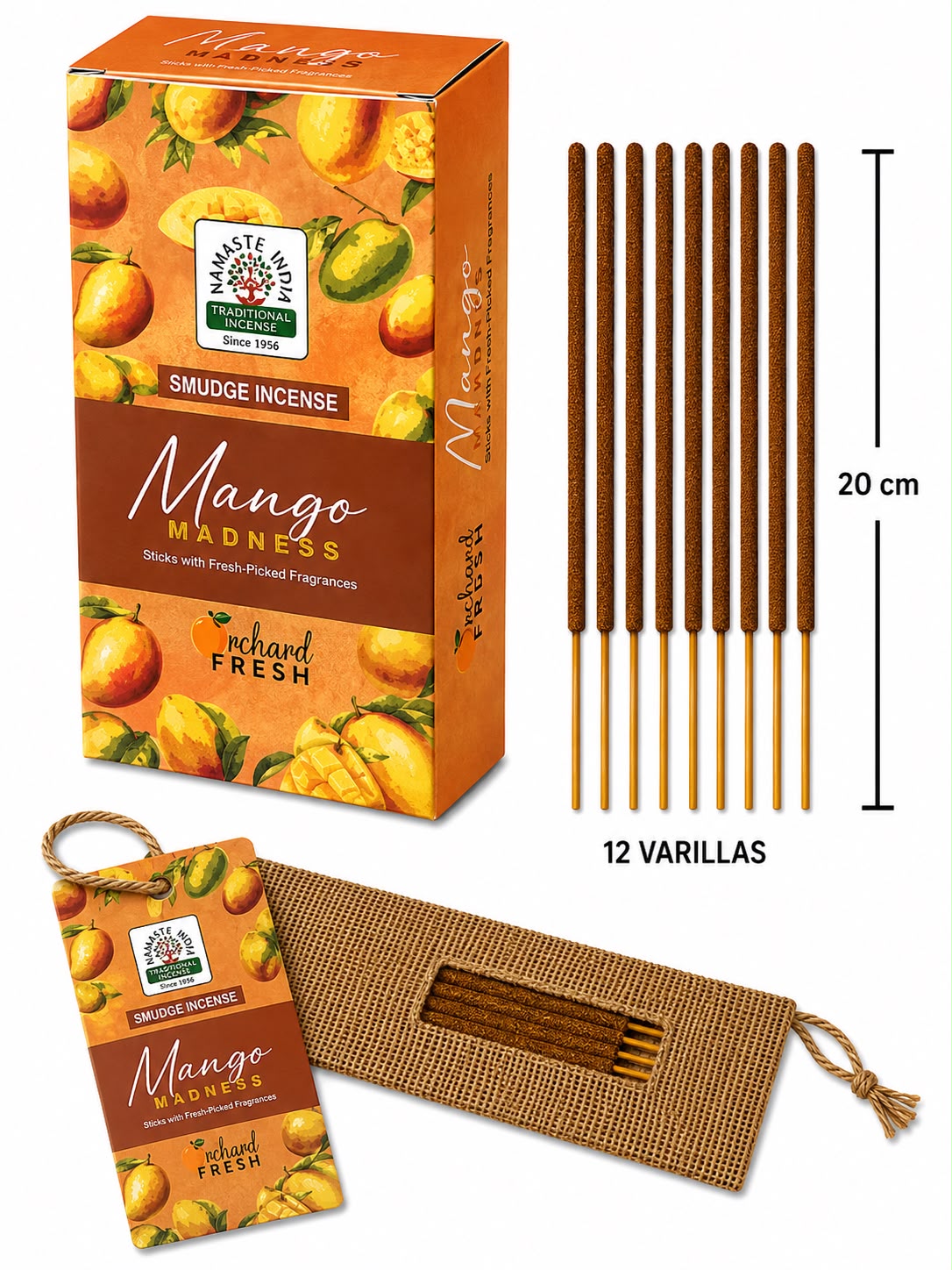INCIENSO MANGO - CAJA DE 12 ESTUCHES