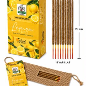 INCIENSO ORGANICO LIMON - CAJA X 12 ESTUCHES DE 12 UNID