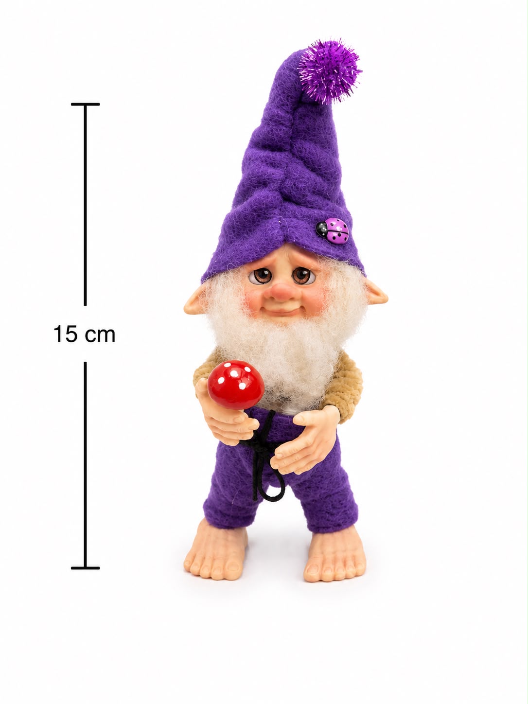 DUENDE PORCELANA - 15 CM - MORADO